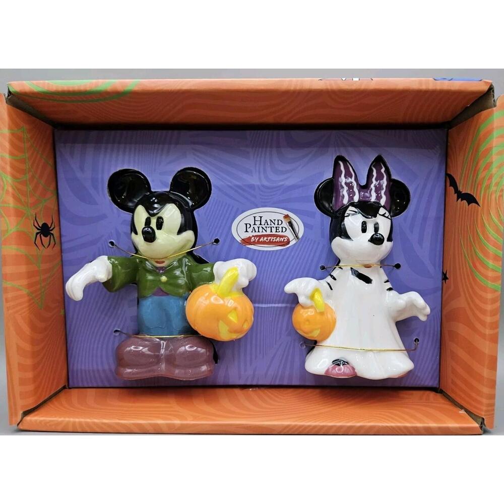 Disney Mickey & Minnie Mouse Frankenstein Halloween Salt & Pepper Shaker‎